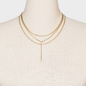 SUGARFIX by BaubleBar Layered Y-Chain Necklace - Gold